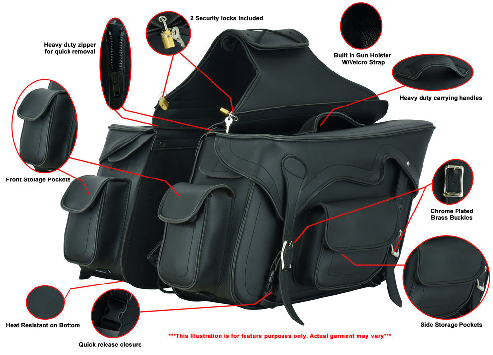 DS322 Two Strap Saddle Bag-Saddle Bags-Daniel Smart Mfg - Retail