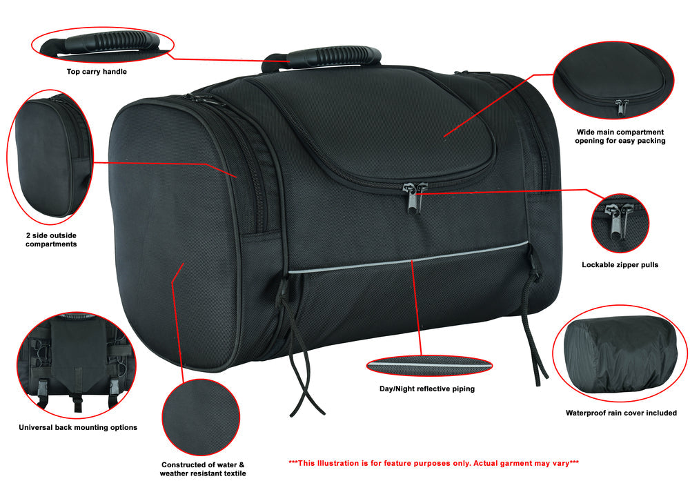 DS333 Sissy Bar Carry Bag-Sissy Bar Bags-Daniel Smart Mfg - Retail