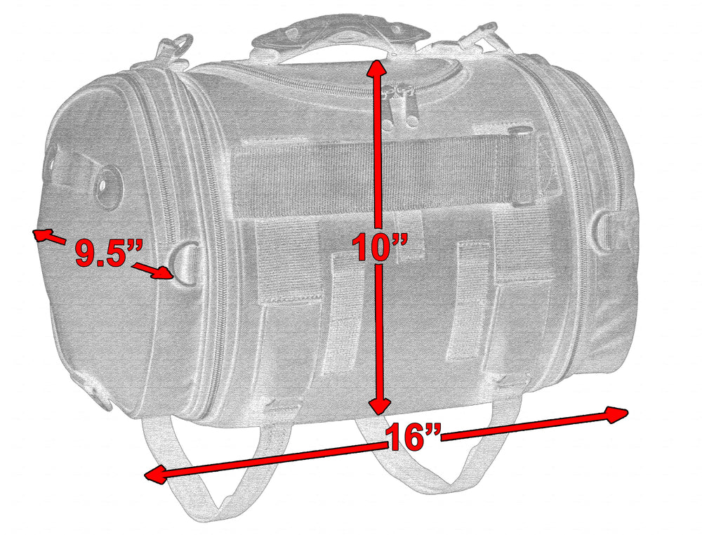 DS337 Premium Roll Bag-Sissy Bar Bags-Daniel Smart Mfg - Retail