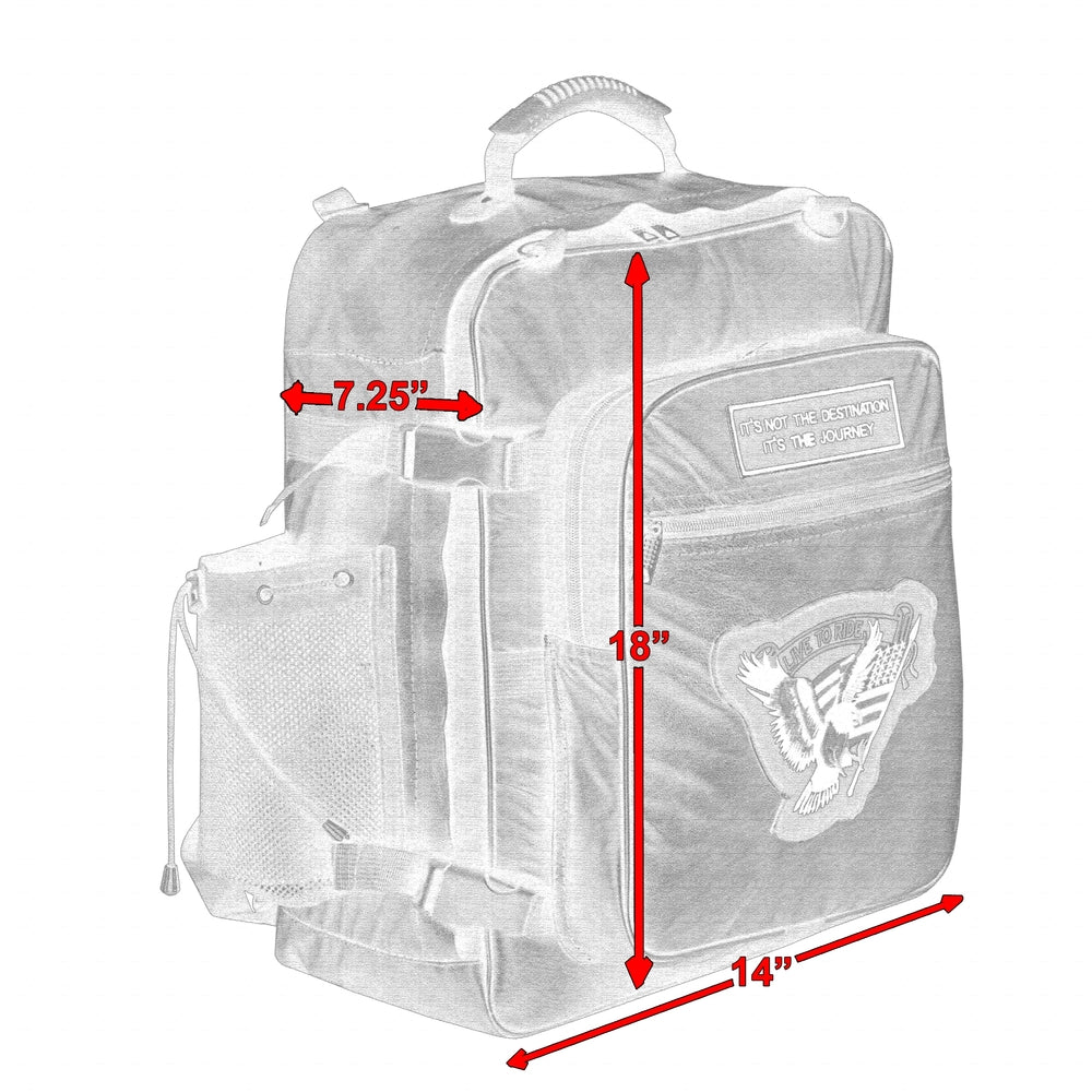 DS370 Three Piece Sissy Bar Back Pack-Sissy Bar Bags-Daniel Smart Mfg - Retail