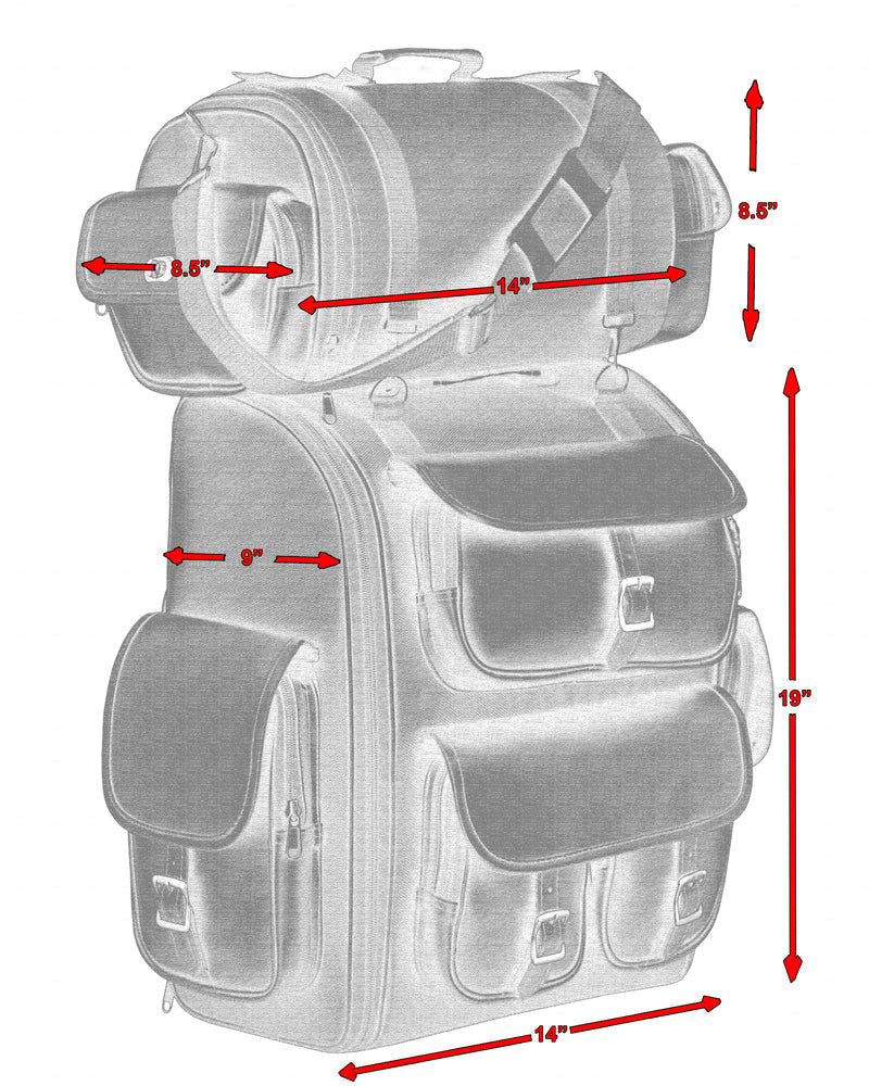 DS385 UPDATED TOURING BACK PACK-Sissy Bar Bags-Daniel Smart Mfg - Retail