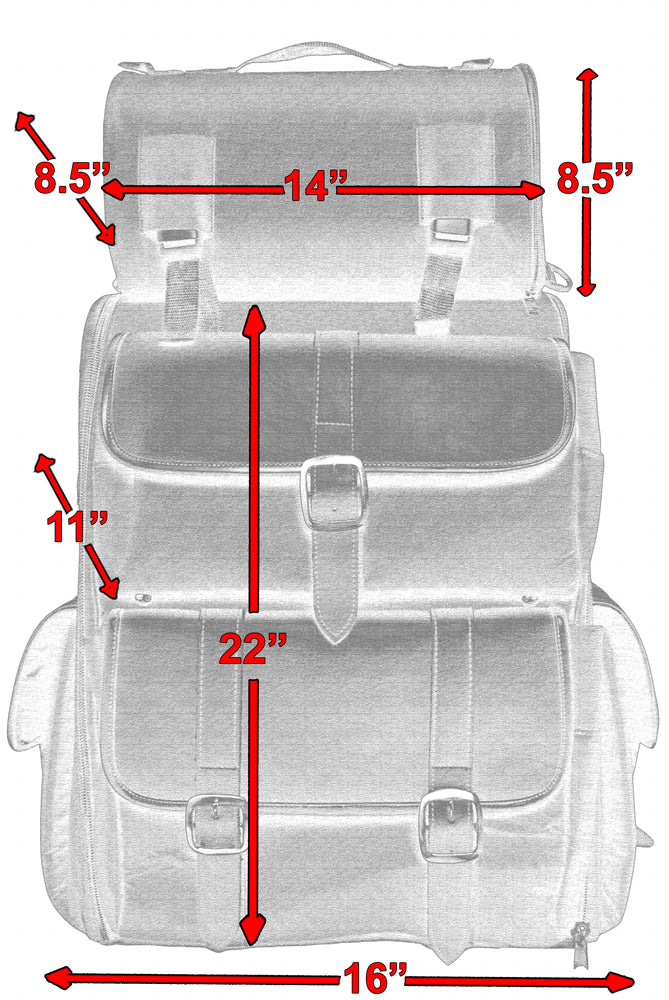 DS391 Updated Touring Sissy Bar Bag-Sissy Bar Bags-Daniel Smart Mfg - Retail