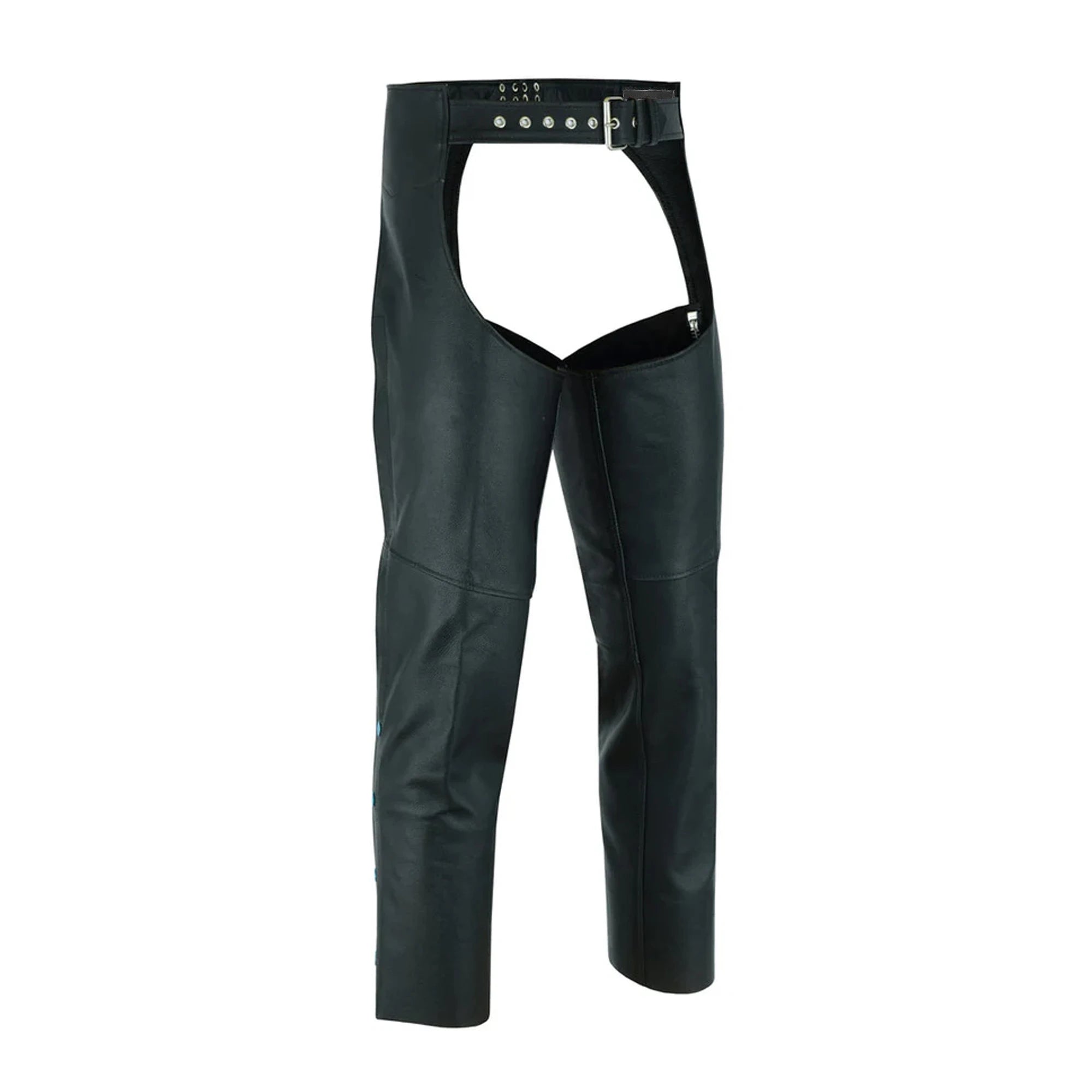 Silver Streak™ Unisex Motorcycle Leather Chaps