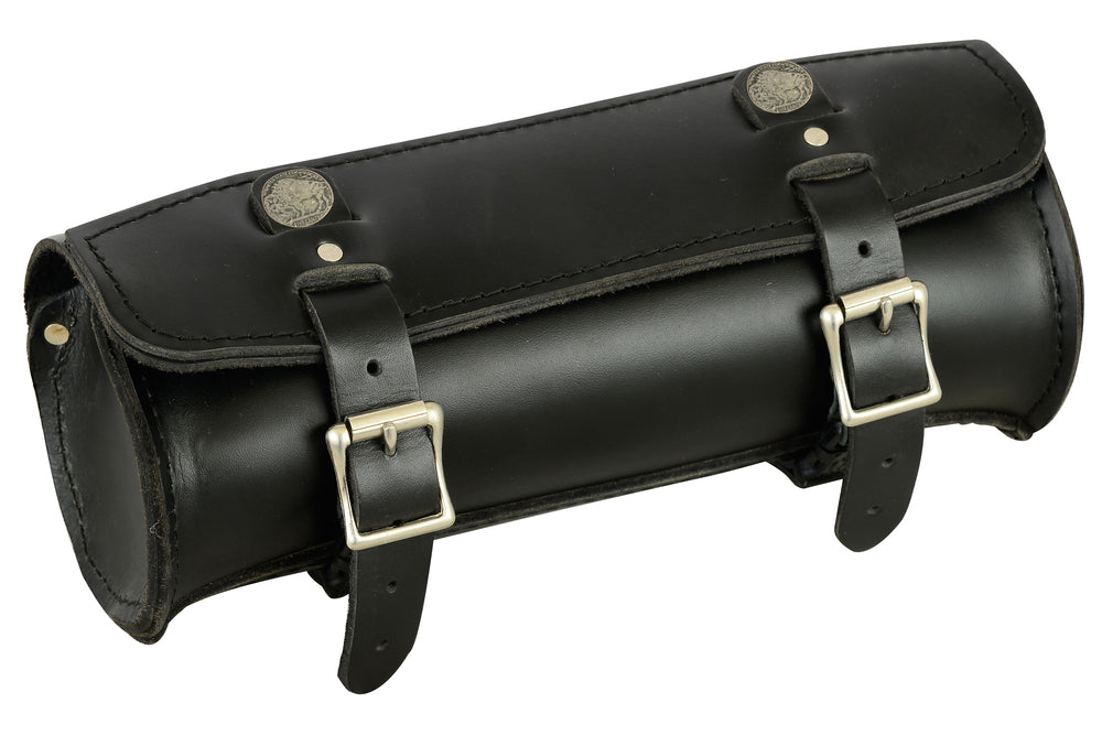 DS4001 Premium Large Leather Round Tool Bag-Tool Bags-Daniel Smart Mfg - Retail