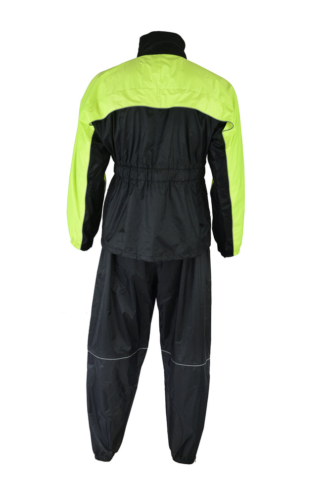 DS592HV Rain Suit (Hi-Viz Yellow)-Rain Suits-Daniel Smart Mfg - Retail