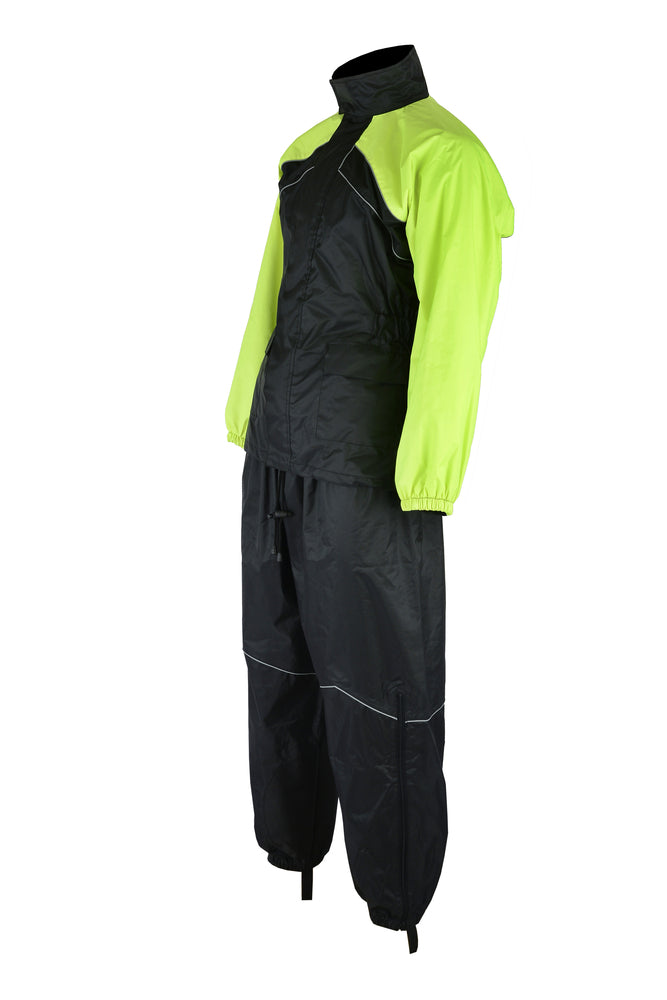 DS592HV Rain Suit (Hi-Viz Yellow)-Rain Suits-Daniel Smart Mfg - Retail