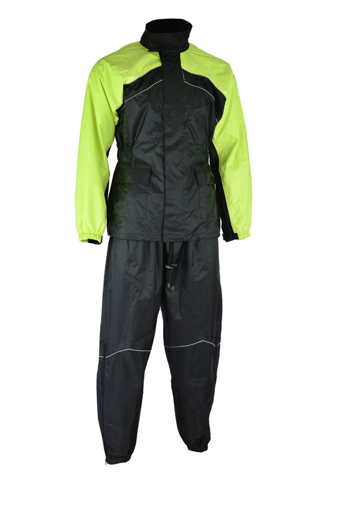 DS592HV Rain Suit (Hi-Viz Yellow)-Rain Suits-Daniel Smart Mfg - Retail