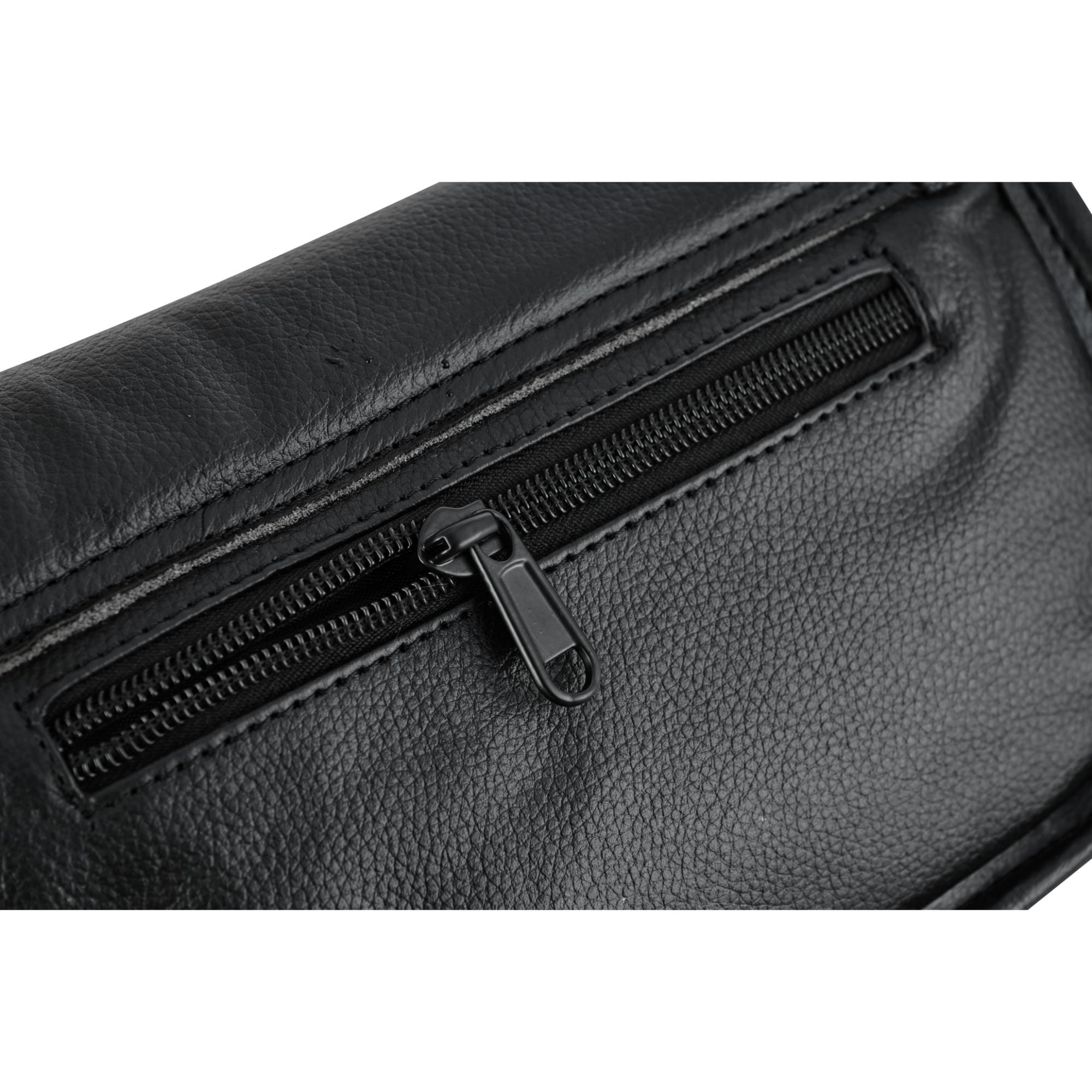DS8500 Women's Black Construction Leather Purse/Shoulder Bag-Purses-Daniel Smart Mfg - Retail