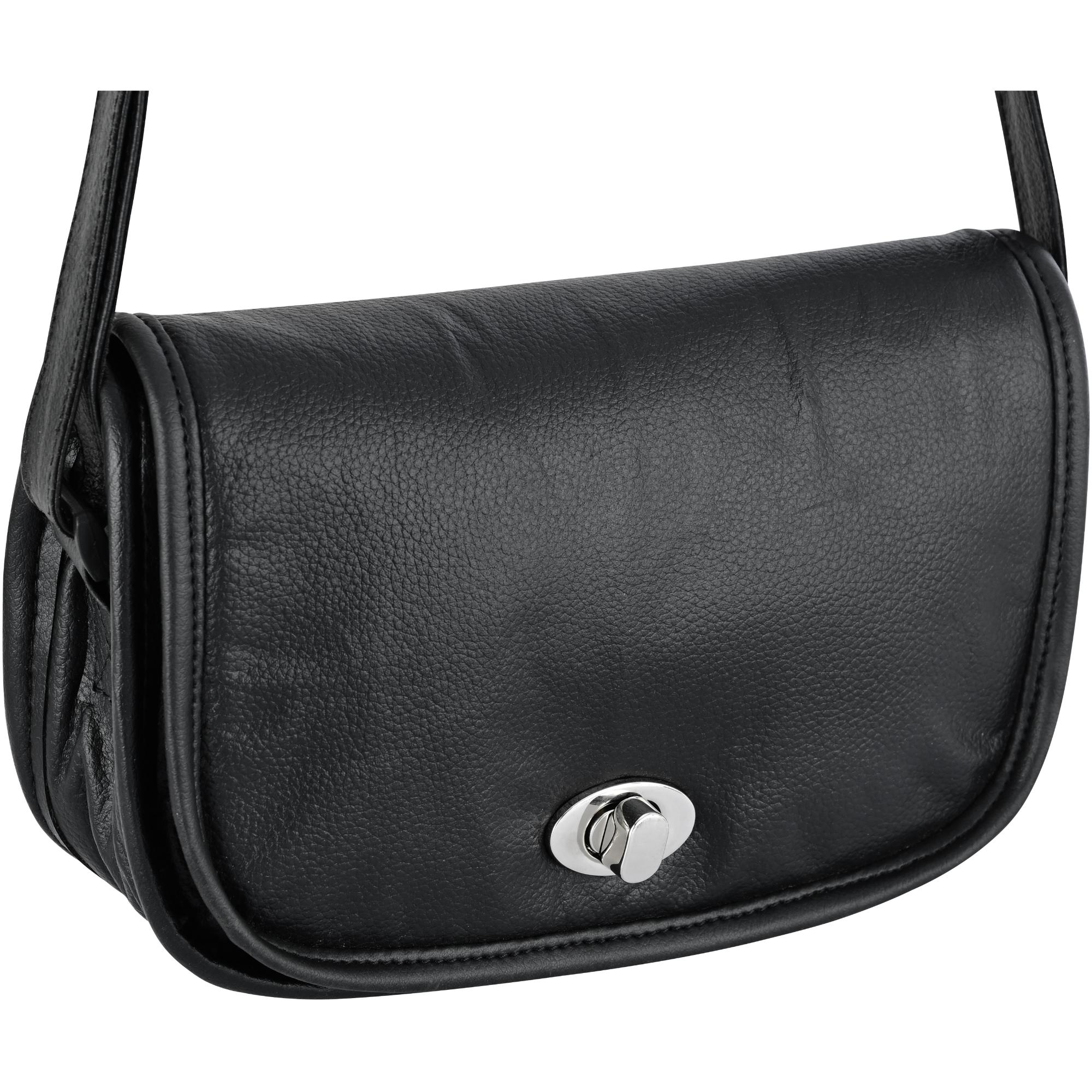 DS8500 Women's Black Construction Leather Purse/Shoulder Bag-Purses-Daniel Smart Mfg - Retail