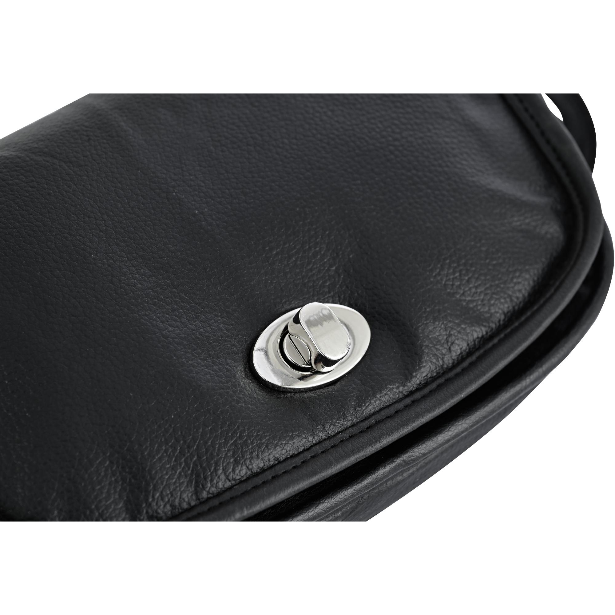 DS8500 Women's Black Construction Leather Purse/Shoulder Bag-Purses-Daniel Smart Mfg - Retail