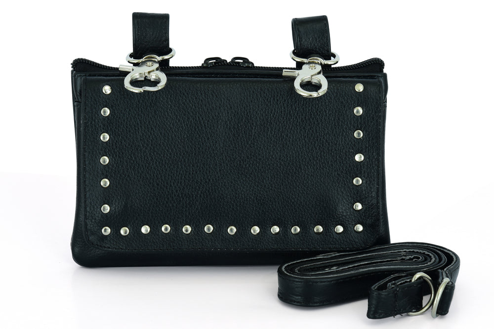 DS8586 Leather Belt Bag - Small-Purses-Daniel Smart Mfg - Retail