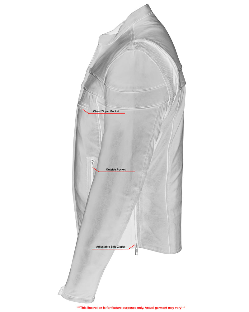 Enforcer V2 - Men's Leather Motorcycle Jacket-Mens Leather Motorcycle Jackets-Daniel Smart Mfg - Retail