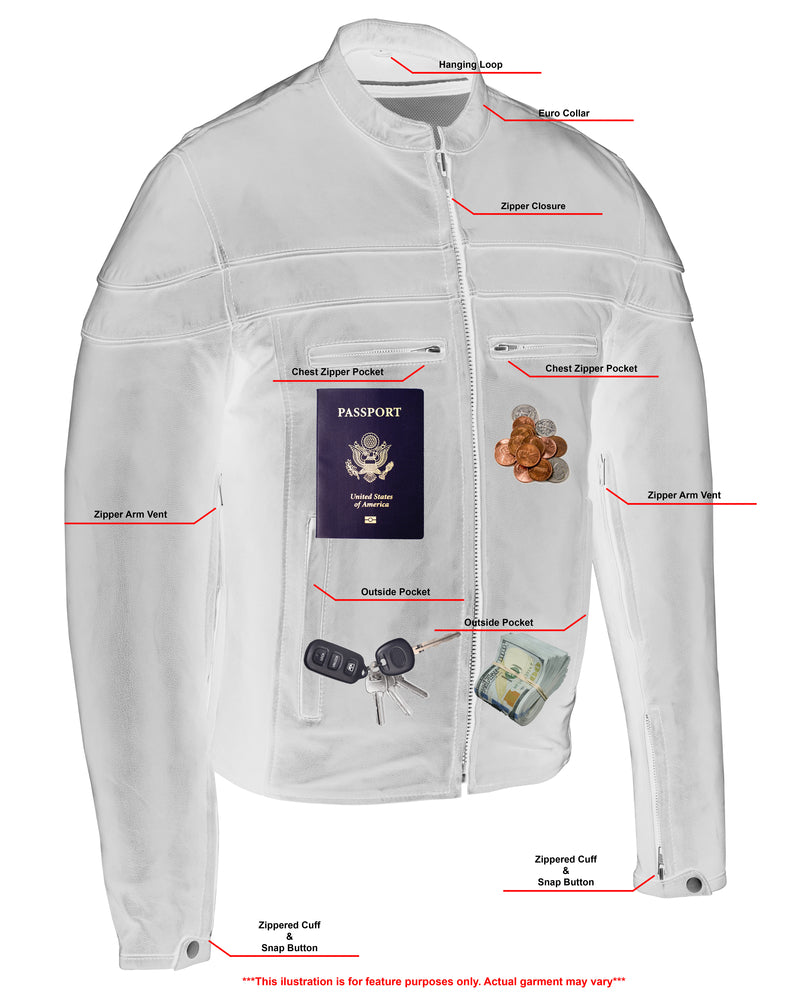 Enforcer V2 - Men's Leather Motorcycle Jacket-Mens Leather Motorcycle Jackets-Daniel Smart Mfg - Retail