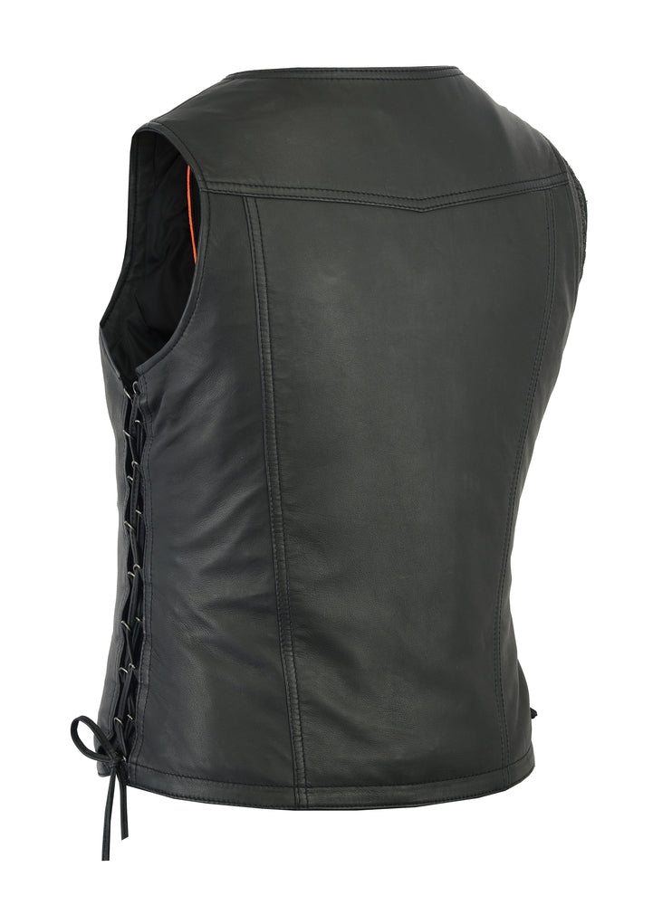 Fashionista - Women's Leather Vest-Womens Leather Vests-Daniel Smart Mfg - Retail