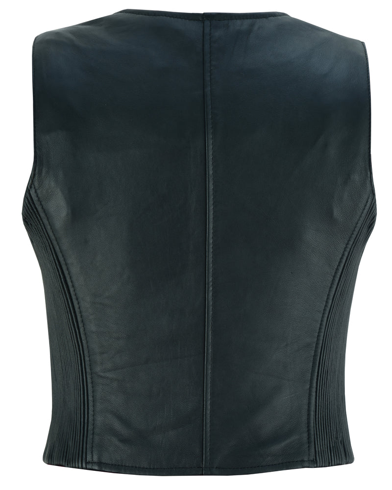 Flare - Women's Leather Vest-Womens Leather Vests-Daniel Smart Mfg - Retail