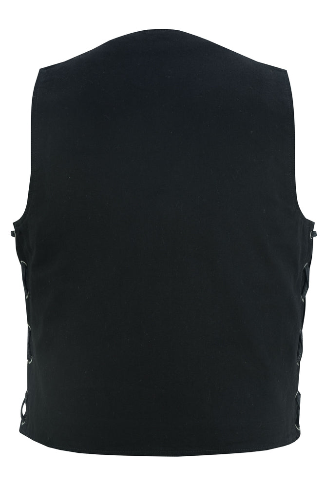 Frenzy - Motorcycle Denim Vest-Mens Denim Vests-Daniel Smart Mfg - Retail