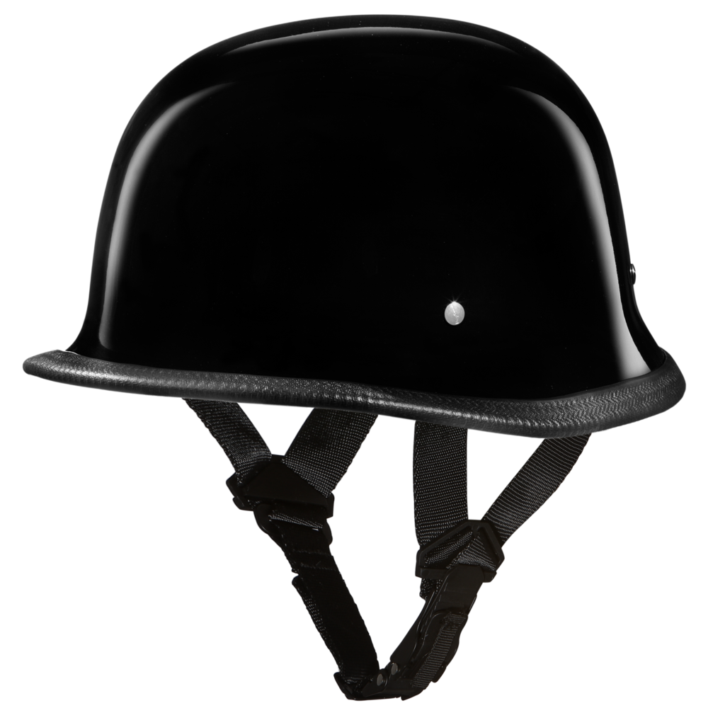 dot german leather motorcycle helmet D.O.T. German- Hi-Gloss Black M