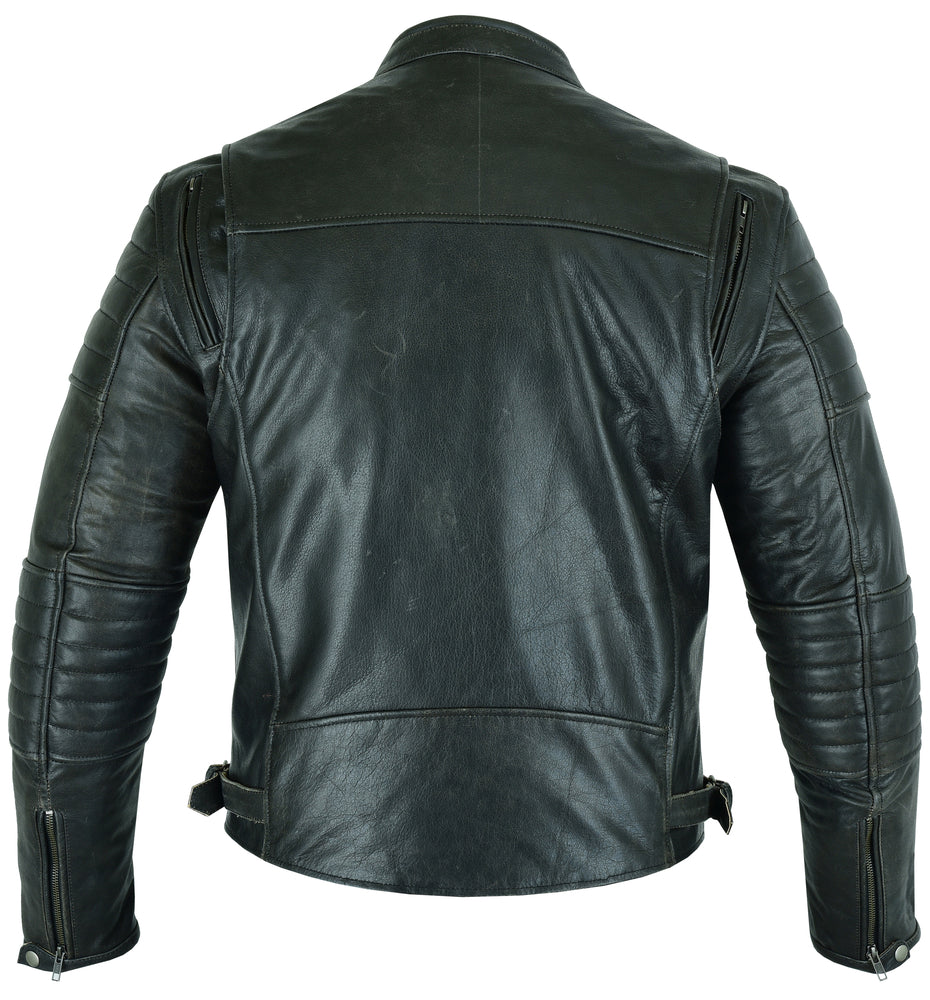 Garrison - Men's Leather Motorcycle Jacket-Mens Leather Motorcycle Jackets-Daniel Smart Mfg - Retail