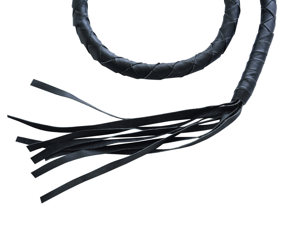 GBW201 Leather Biker Whip - Black-Get Back Whips-Daniel Smart Mfg - Retail