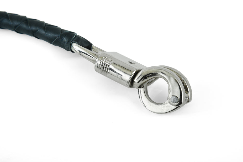 GBW201 Leather Biker Whip - Black-Get Back Whips-Daniel Smart Mfg - Retail