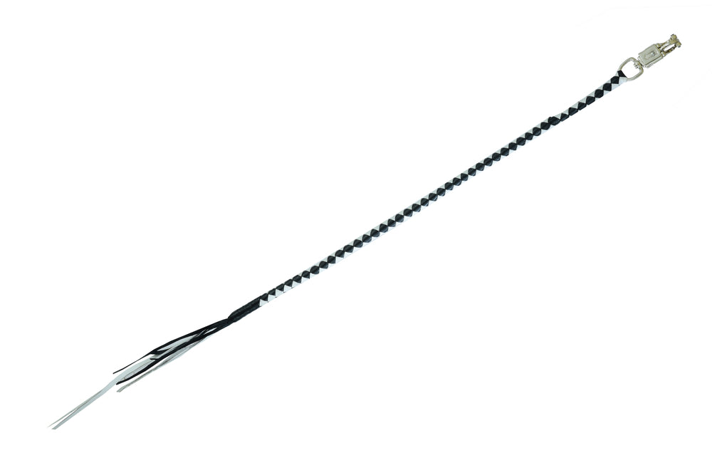 GBW204 Leather Biker Whip-White/Black-Get Back Whips-Daniel Smart Mfg - Retail