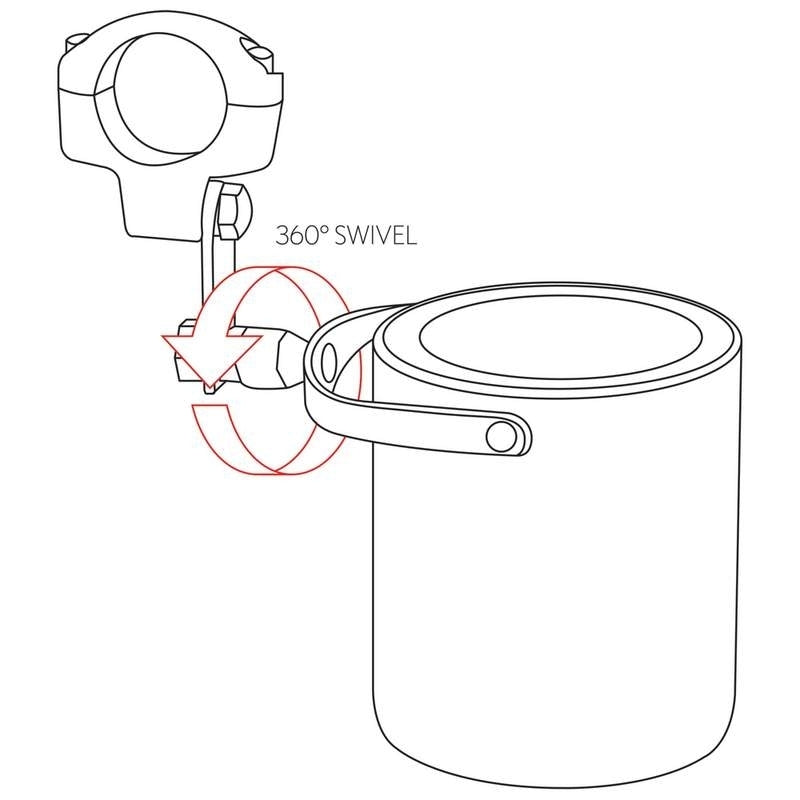 GFCUPHSS SS Motorcycle Cup Holder-Motorcycle Mounts-Daniel Smart Mfg - Retail