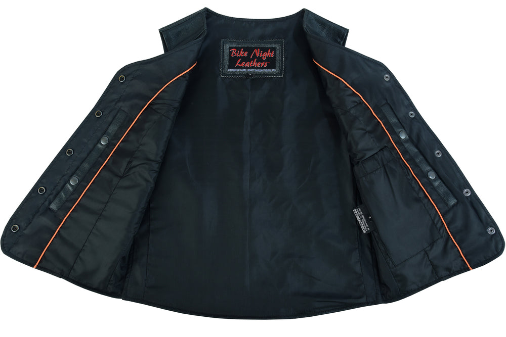 Glide - Women's Leather Vest-Womens Leather Vests-Daniel Smart Mfg - Retail