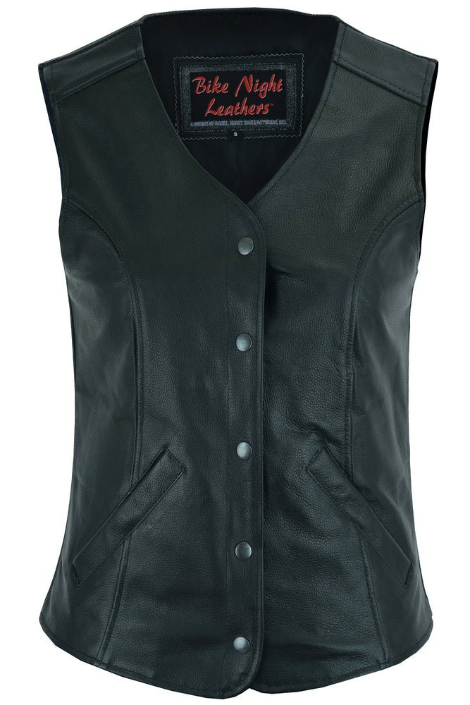 Glide - Women's Leather Vest-Womens Leather Vests-Daniel Smart Mfg - Retail