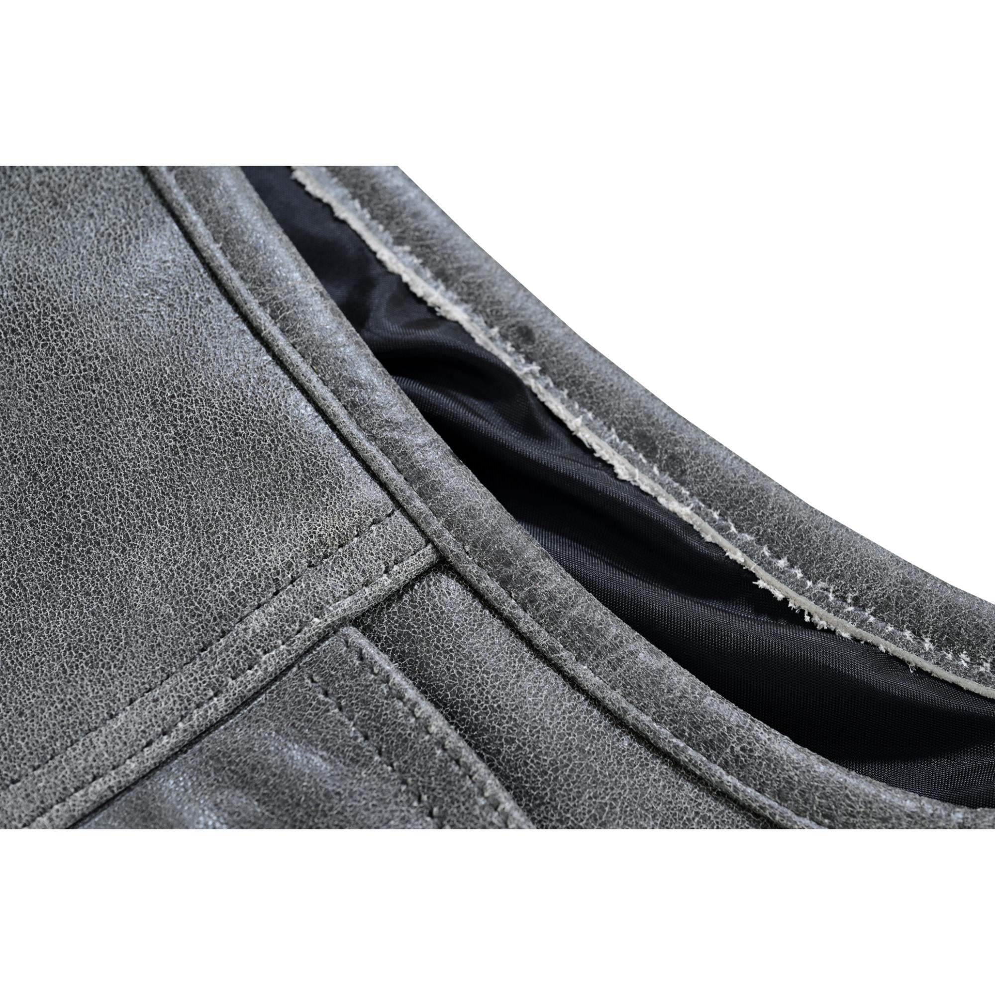 Gravon - Men's Motorcycle Leather Vest-Mens Leather Vests-Daniel Smart Mfg - Retail