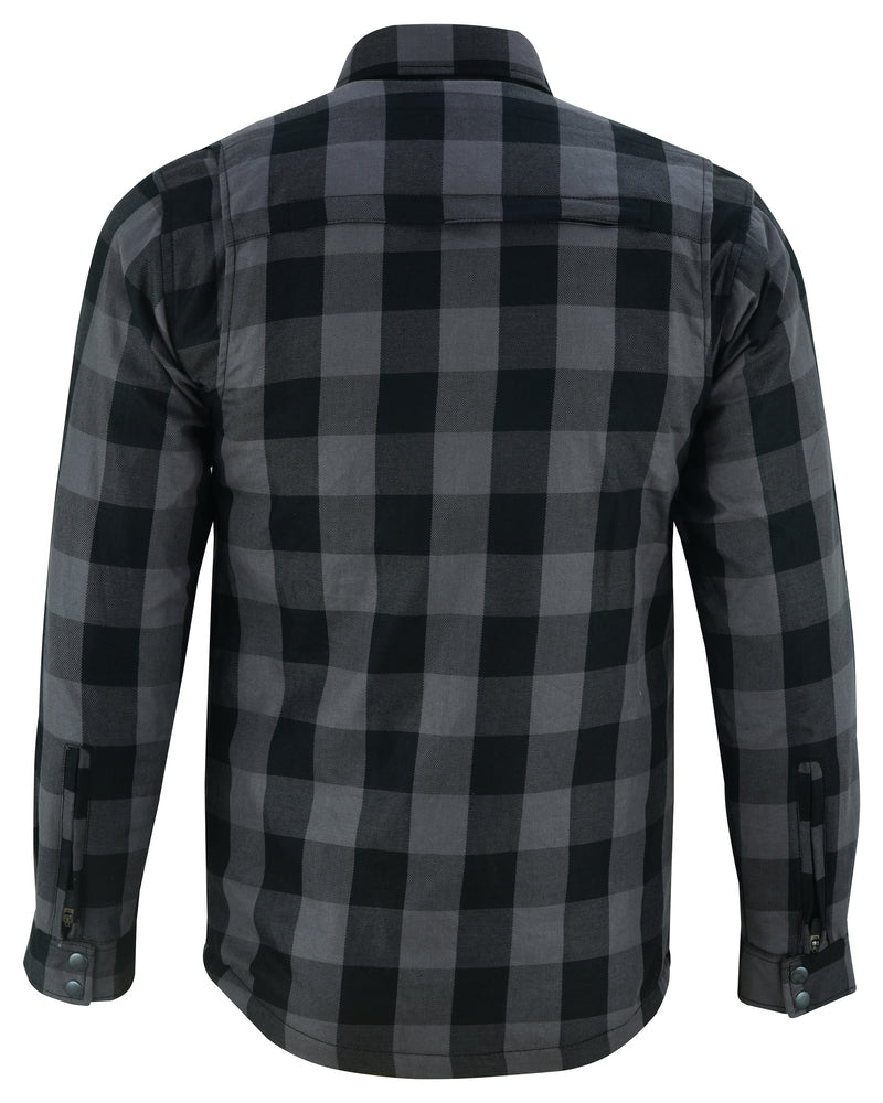 Gray Racer Armored Mens flannel Shirt-Flannels-Daniel Smart Mfg - Retail