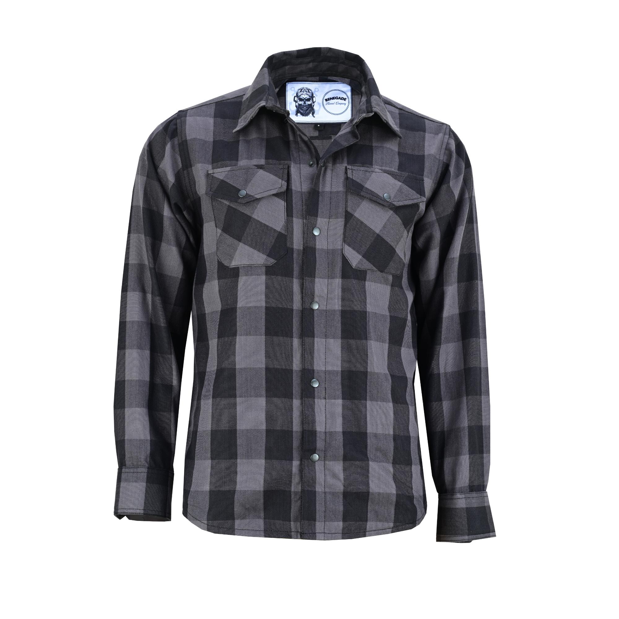 Gray warrior Mens Flannel Shirt-Flannels-Daniel Smart Mfg - Retail