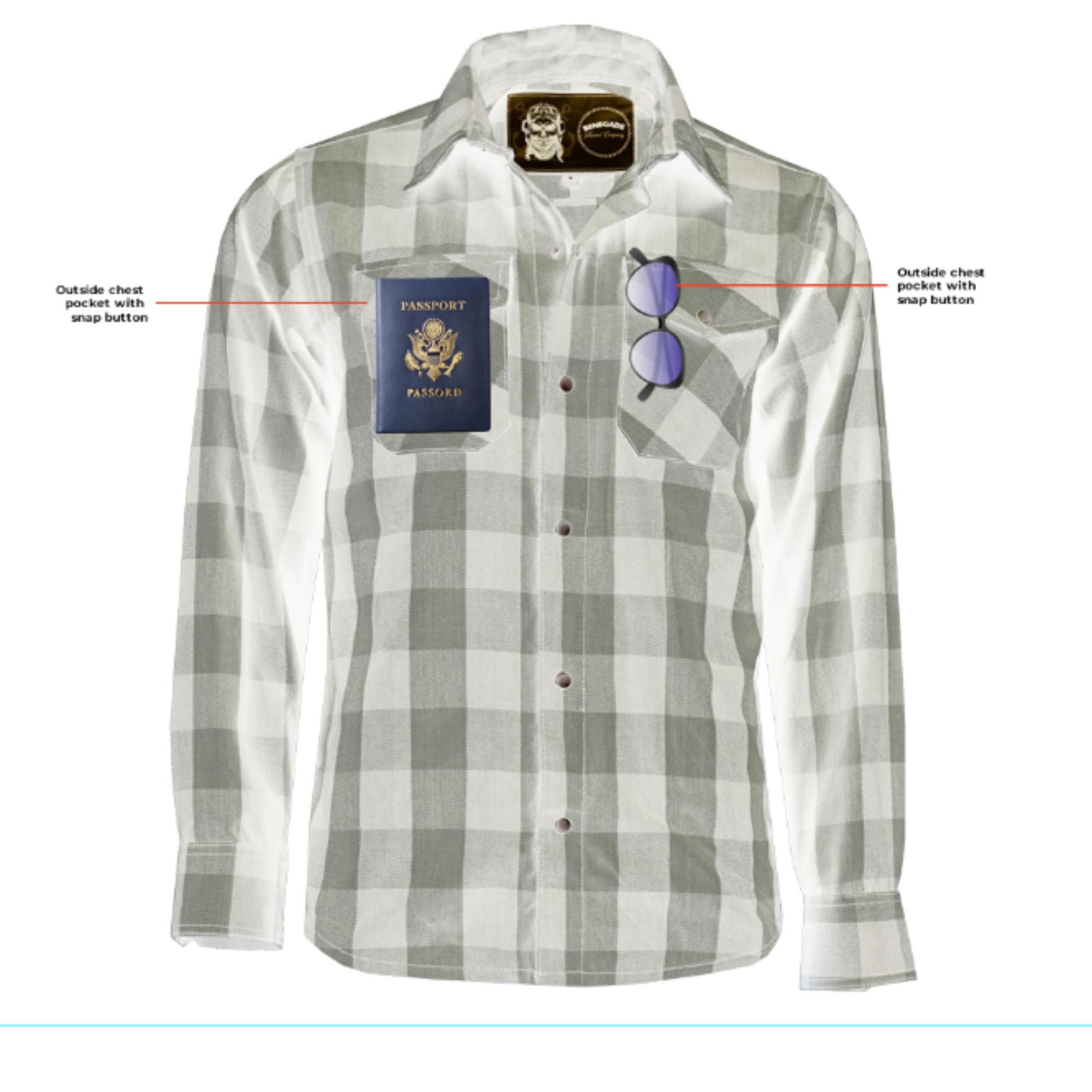 Gray warrior Mens Flannel Shirt-Flannels-Daniel Smart Mfg - Retail