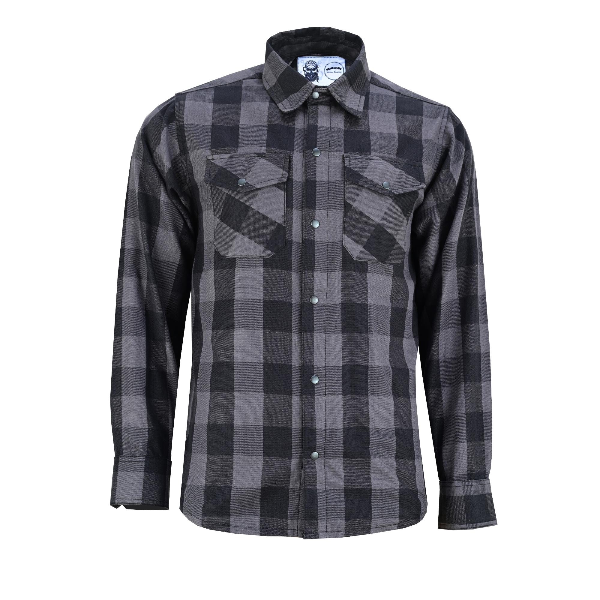 Gray warrior Mens Flannel Shirt-Flannels-Daniel Smart Mfg - Retail
