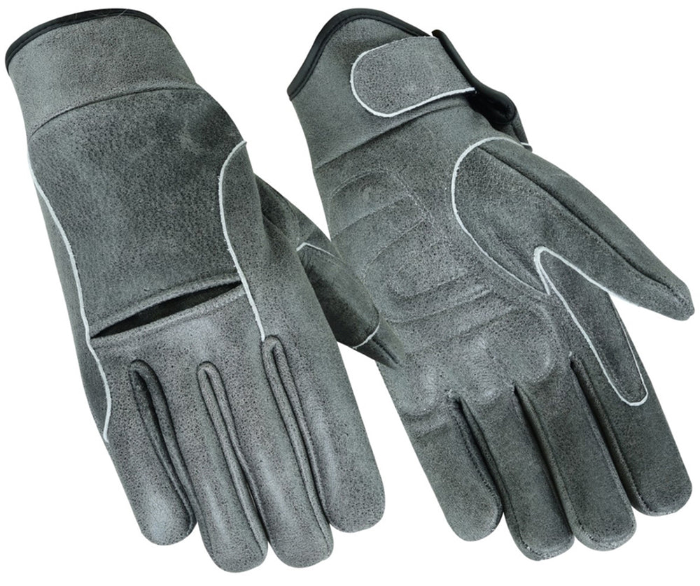 mens grey dress gloves Medium Grey Lamb Nappa Men's Leather Gloves Water Resistant by Fort Belvedere 9
