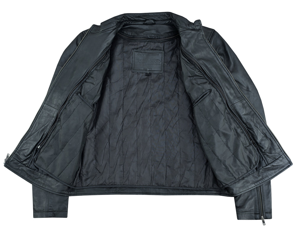 Gripster - Men's Leather Fashion Jacket-Mens Leather Motorcycle Jackets-Daniel Smart Mfg - Retail