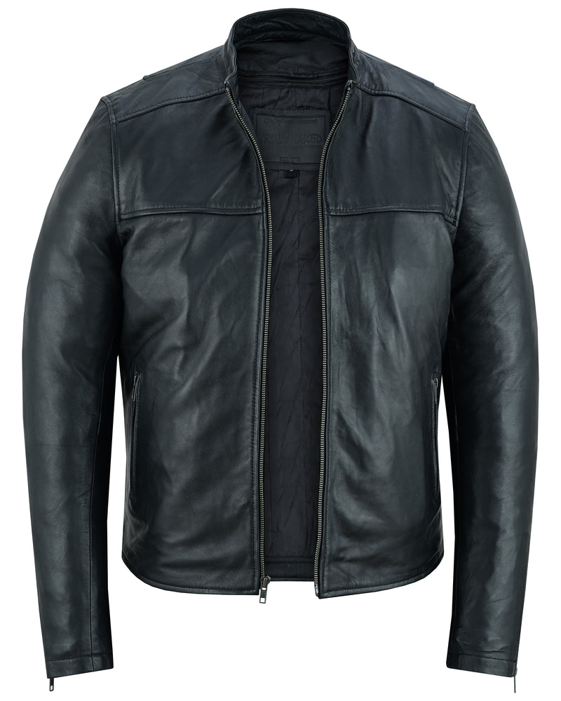 Gripster - Men's Leather Fashion Jacket-Mens Leather Motorcycle Jackets-Daniel Smart Mfg - Retail