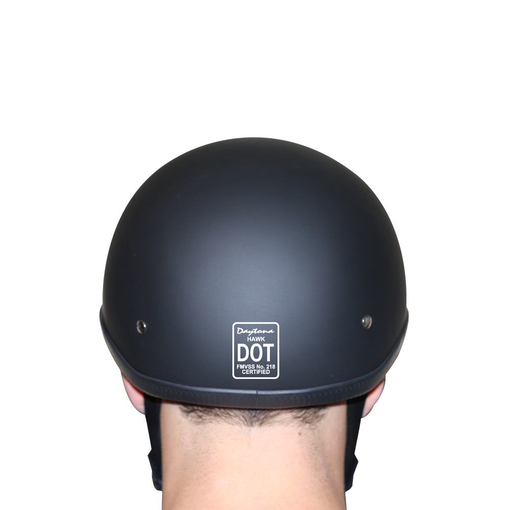 H1-A D.O.T. HAWK: HI-GLOSS BLACK-Polo Style Helmets-Daniel Smart Mfg - Retail