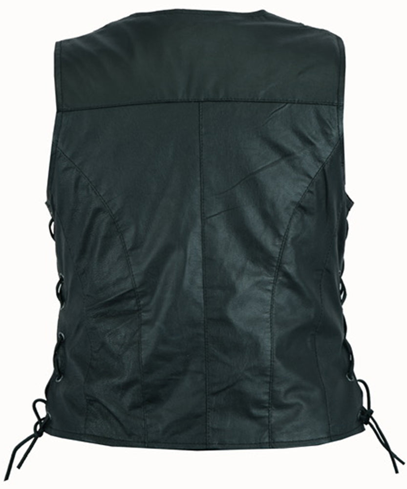 Hellcats - Women's Leather Vest-Womens Leather Vests-Daniel Smart Mfg - Retail