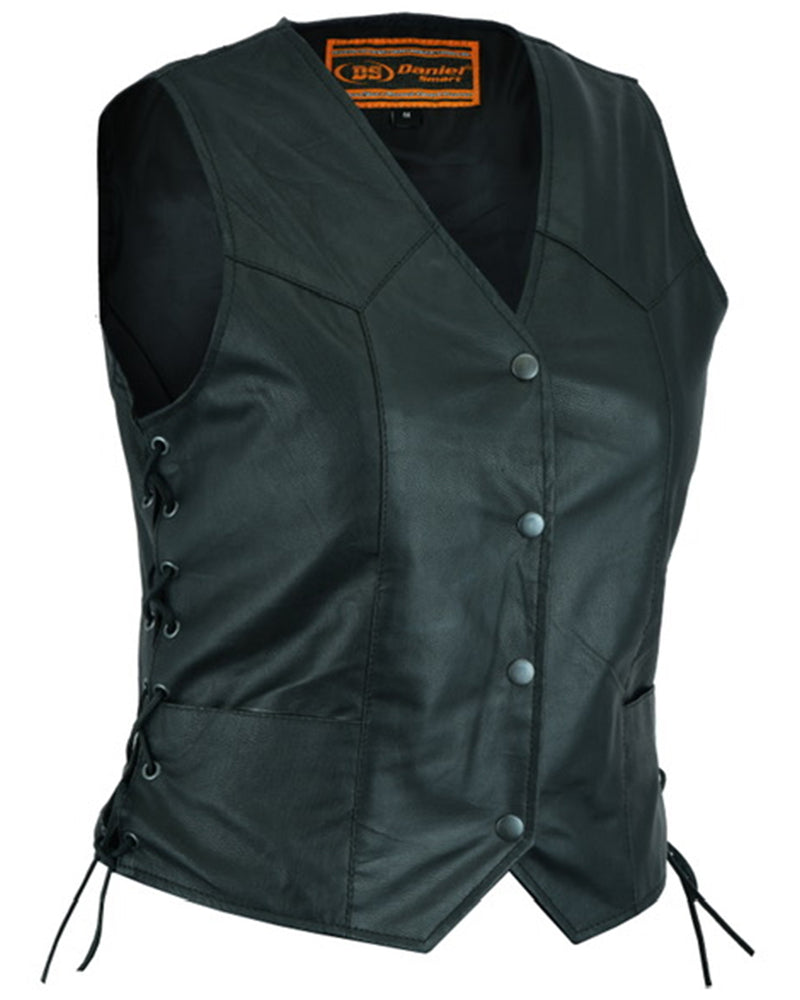 Hellcats - Women's Leather Vest-Womens Leather Vests-Daniel Smart Mfg - Retail