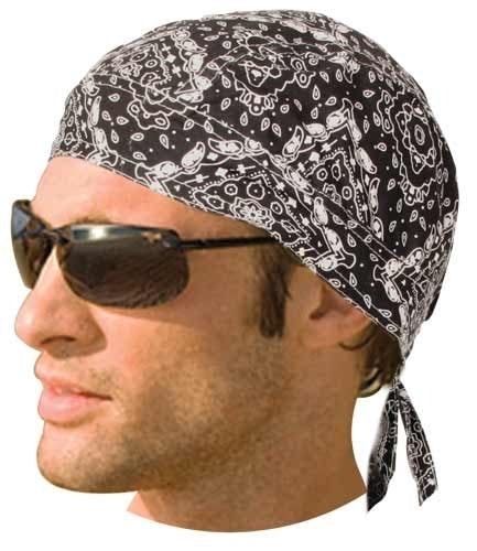 HW2617 Headwrap Paisley Black (Unlined)-Headwraps-Daniel Smart Mfg - Retail