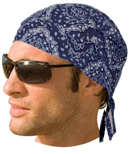 HW2687 Headwrap Paisley Navy-Headwraps-Daniel Smart Mfg - Retail