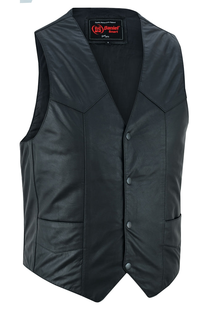 Hydra - Men's Motorcycle Leather Vest-Mens Leather Vests-Daniel Smart Mfg - Retail