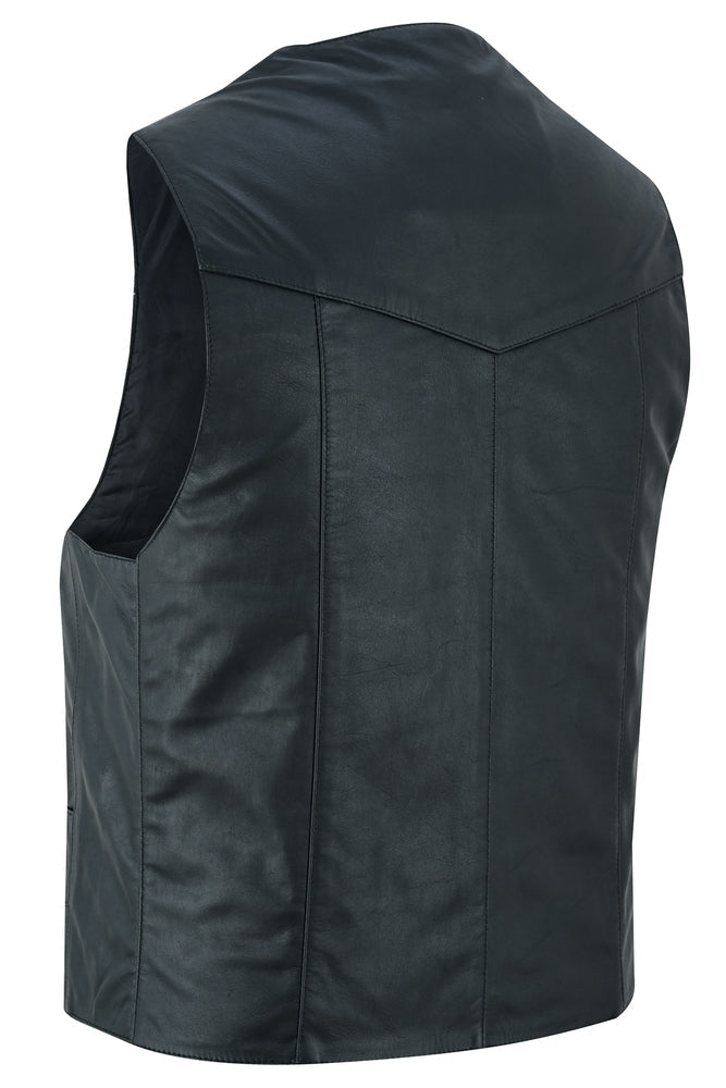 Hydra - Men's Motorcycle Leather Vest-Mens Leather Vests-Daniel Smart Mfg - Retail
