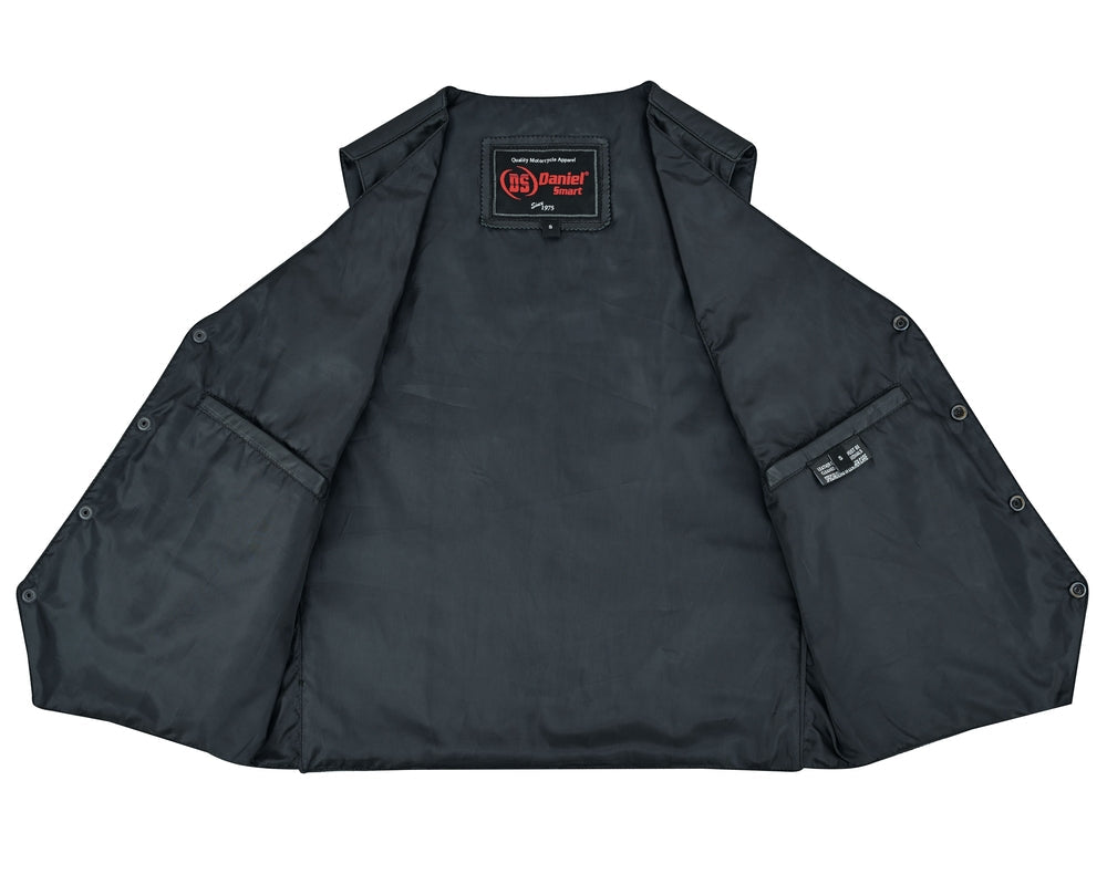 Hydra - Men's Motorcycle Leather Vest-Mens Leather Vests-Daniel Smart Mfg - Retail