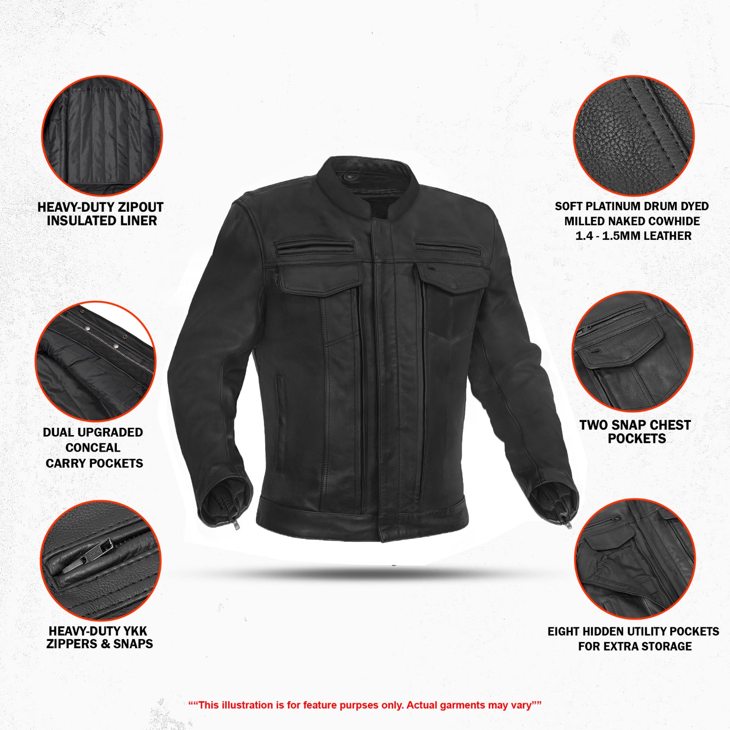 Blaze Runner™ Men's Leather Motorcycle Jacket