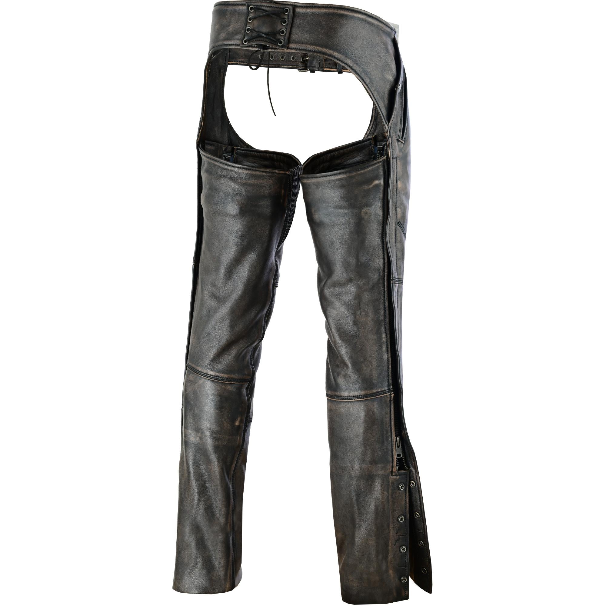 Iron Maverick - Unisex Motorcycle Leather Chaps-Unisex Chaps & Pants-Daniel Smart Mfg - Retail