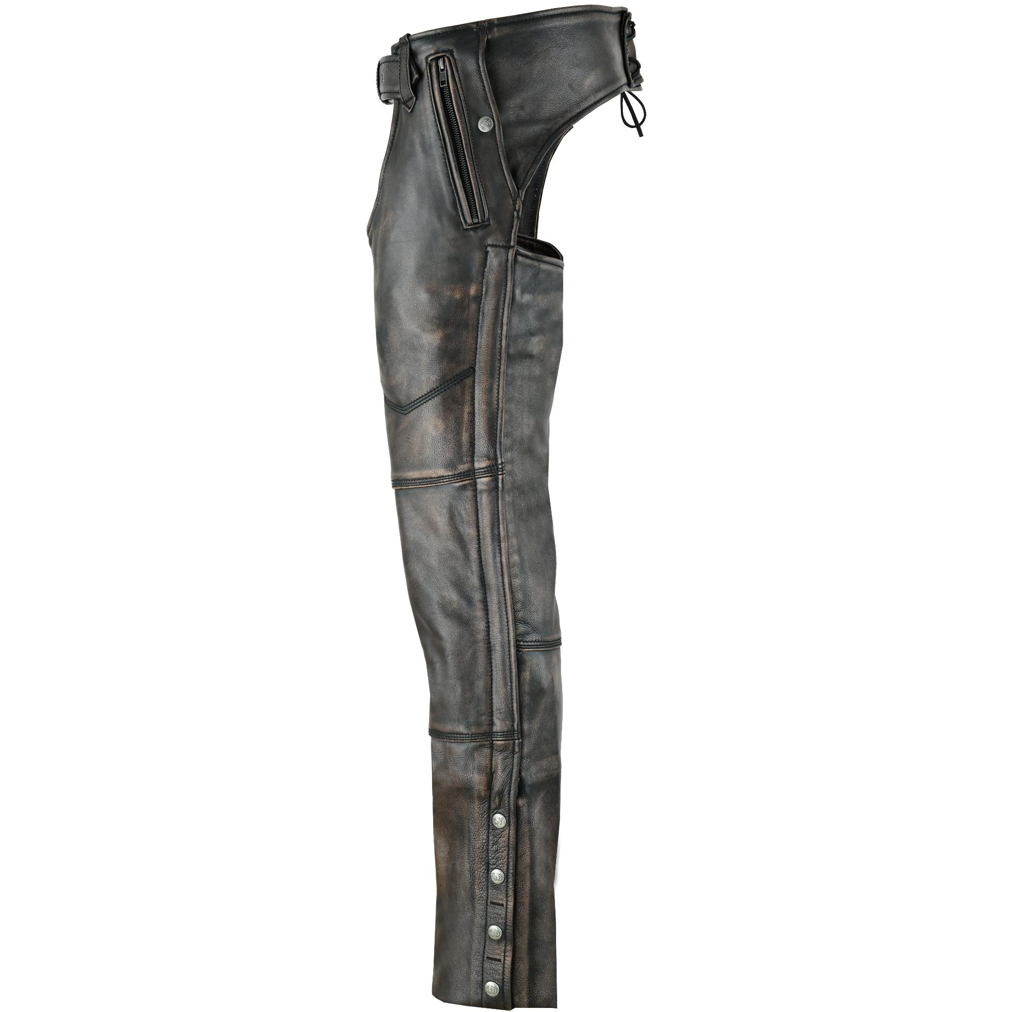 Iron Maverick - Unisex Motorcycle Leather Chaps-Unisex Chaps & Pants-Daniel Smart Mfg - Retail
