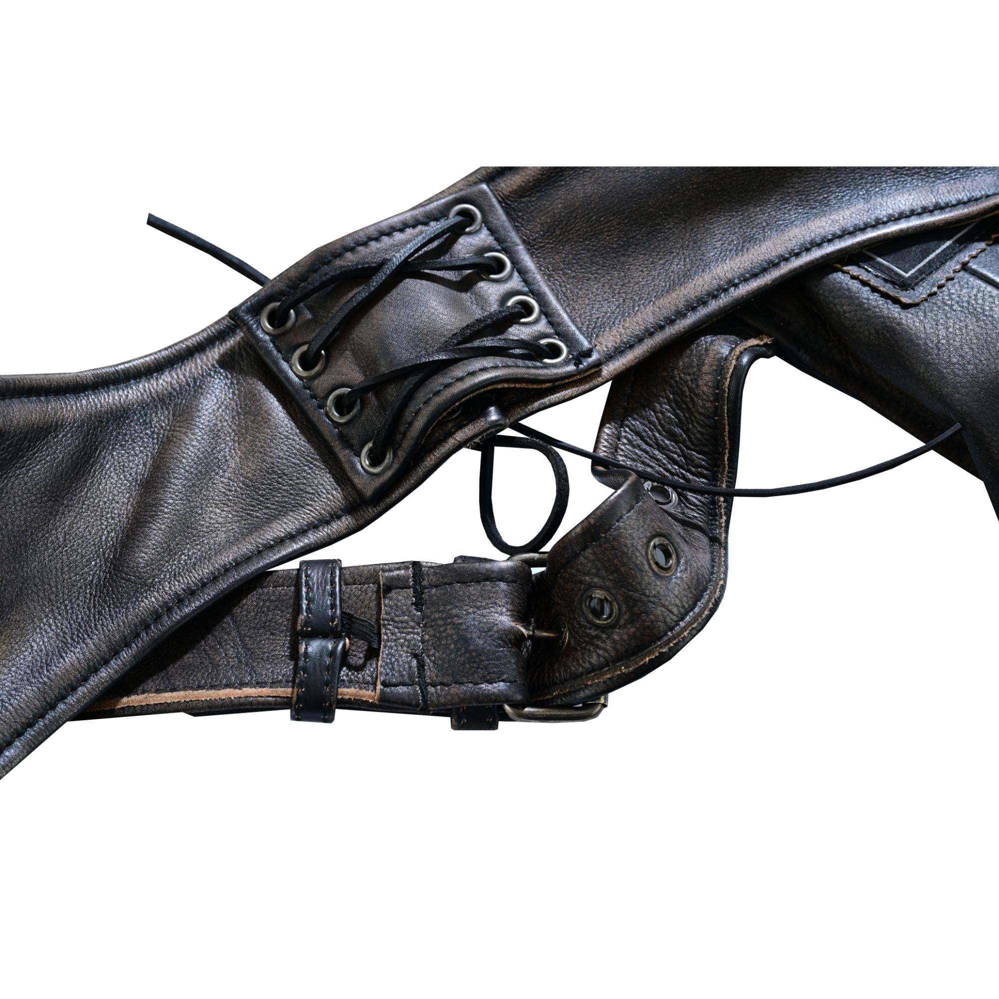 Iron Maverick - Unisex Motorcycle Leather Chaps-Unisex Chaps & Pants-Daniel Smart Mfg - Retail