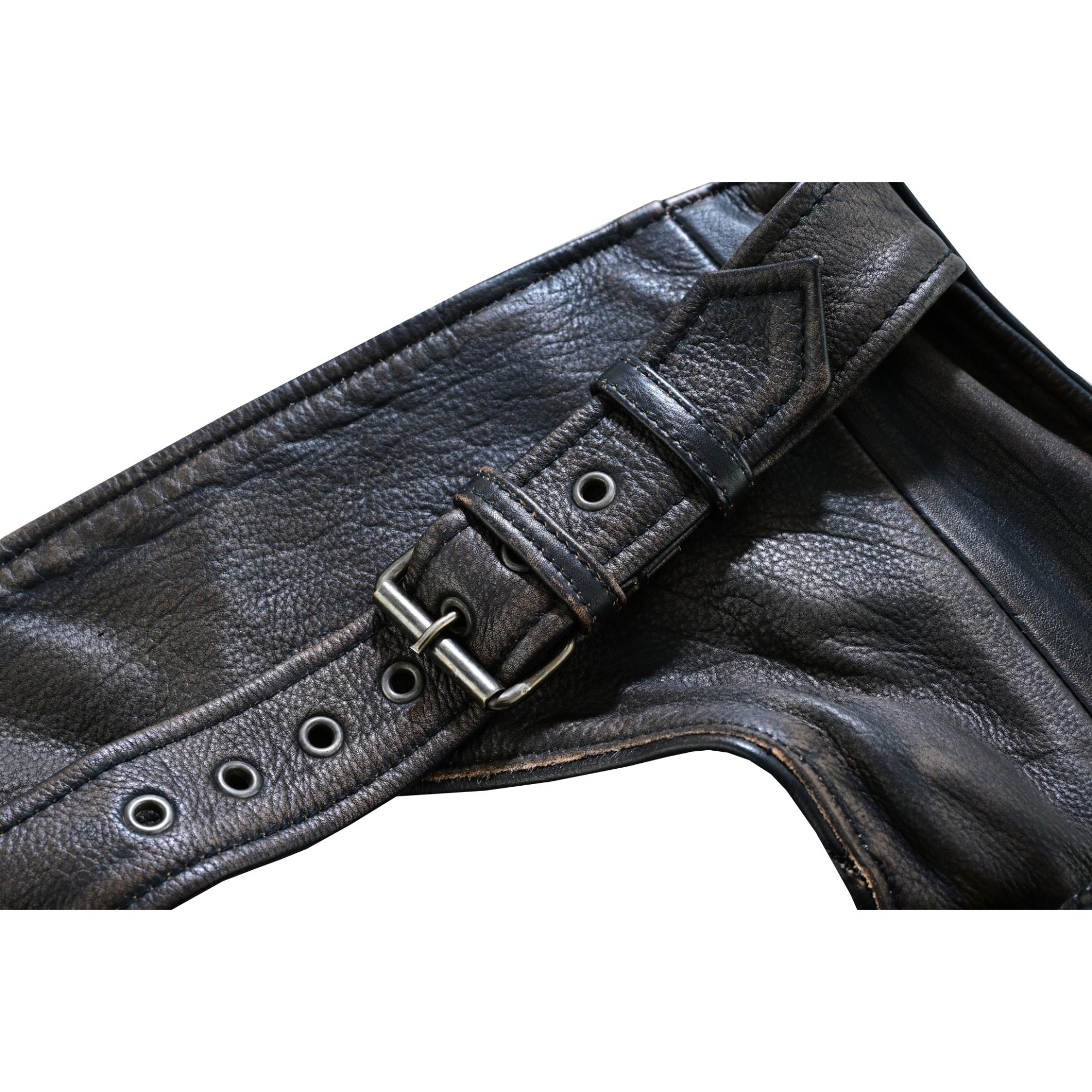 Iron Maverick - Unisex Motorcycle Leather Chaps-Unisex Chaps & Pants-Daniel Smart Mfg - Retail