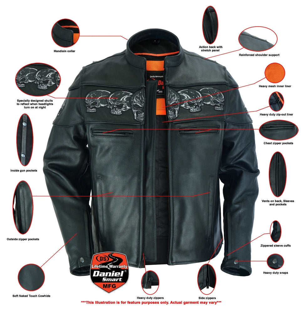 Ironclad - Men's Leather Motorcycle Jacket-Mens Leather Motorcycle Jackets-Daniel Smart Mfg - Retail